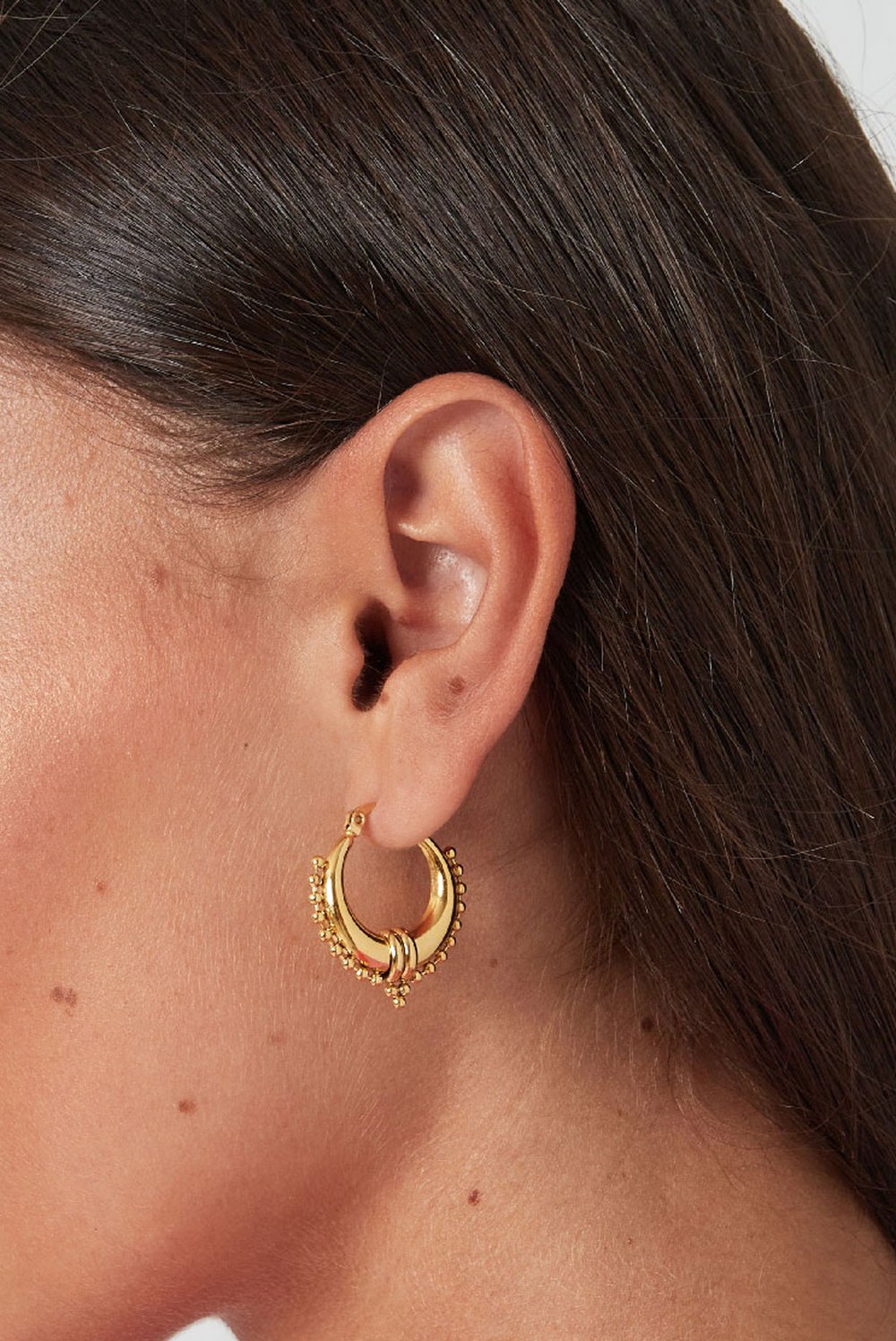 Earrings Saraswati Gold Stainless Steel h5Immagine3